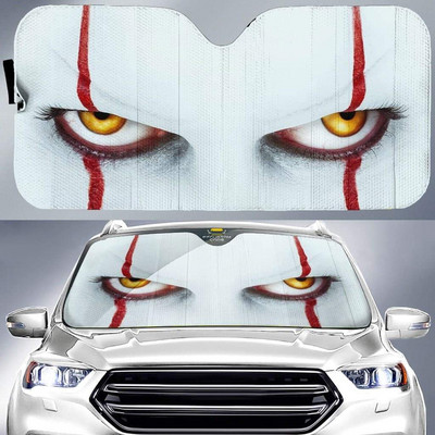 Helovīna dāvana 3D foršas šausmu filmas Dizains Drukāt Aizsargājiet automašīnas salonu priekšējais vējstikls saulessargs salokāms saulessargs SUV automašīnām