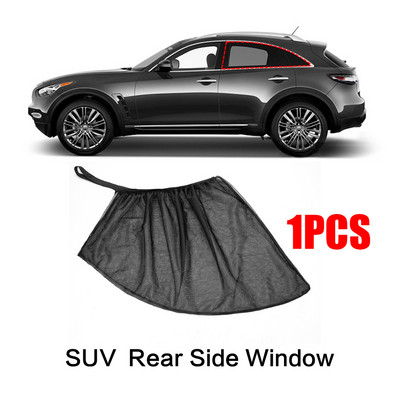1/2 τεμ. Car Sun Shade Mesh Αξεσουάρ για στυλ αυτοκινήτου για κουρτίνα αυτοκινήτου Κουνουπιέρα Auto UV Protect Curtain SUV Πίσω παράθυρα Mesh Car Styling