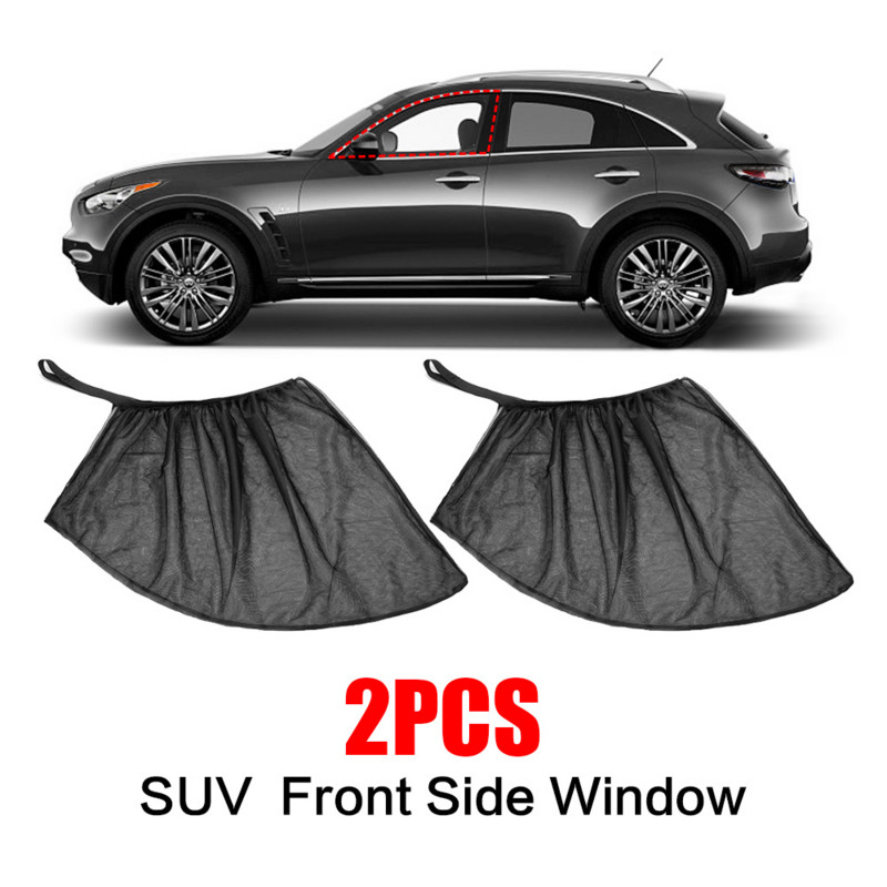 1/2 τεμ. Car Sun Shade Mesh Αξεσουάρ για στυλ αυτοκινήτου για κουρτίνα αυτοκινήτου Κουνουπιέρα Auto UV Protect Curtain SUV Πίσω παράθυρα Mesh Car Styling