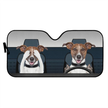 Beagle Dog τρισδιάστατη εκτύπωση ζώων αλεξήλιο αυτοκινήτου Αστεία σκυλιά Cool όμορφοι μεγάλου μεγέθους Universal Auto Car Παρμπρίζ Αυτοκινήτου Καυτές εκπτώσεις