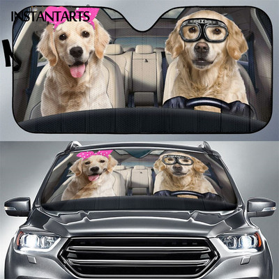 Beagle Dog 3D Animal Printing Mașină Parasolar Parasolar Câini amuzanți Cool Arătos Dimensiune mare Universal Auto Parbriz Parasolar Vânzări calde