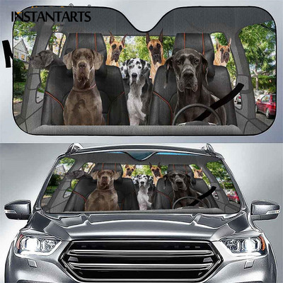 Beagle Dog 3D Animal Printing Mașină Parasolar Parasolar Câini amuzanți Cool Arătos Dimensiune mare Universal Auto Parbriz Parasolar Vânzări calde