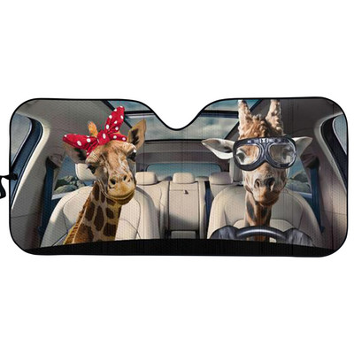 Beagle Dog 3D Animal Printing Mașină Parasolar Parasolar Câini amuzanți Cool Arătos Dimensiune mare Universal Auto Parbriz Parasolar Vânzări calde