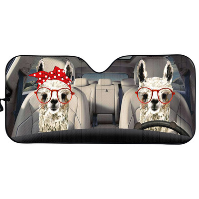 Beagle Dog 3D Animal Printing Mașină Parasolar Parasolar Câini amuzanți Cool Arătos Dimensiune mare Universal Auto Parbriz Parasolar Vânzări calde