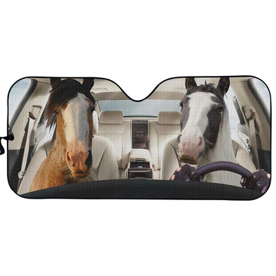 Beagle Dog 3D Animal Printing Mașină Parasolar Parasolar Câini amuzanți Cool Arătos Dimensiune mare Universal Auto Parbriz Parasolar Vânzări calde