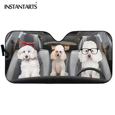 Beagle Dog 3D Animal Printing Mașină Parasolar Parasolar Câini amuzanți Cool Arătos Dimensiune mare Universal Auto Parbriz Parasolar Vânzări calde