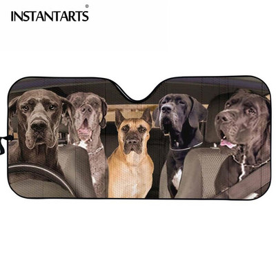 Beagle Dog 3D Animal Printing Mașină Parasolar Parasolar Câini amuzanți Cool Arătos Dimensiune mare Universal Auto Parbriz Parasolar Vânzări calde