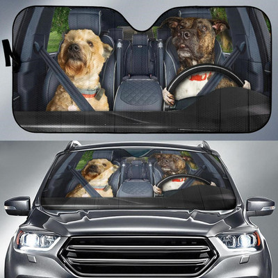 Beagle Dog 3D Animal Printing Mașină Parasolar Parasolar Câini amuzanți Cool Arătos Dimensiune mare Universal Auto Parbriz Parasolar Vânzări calde