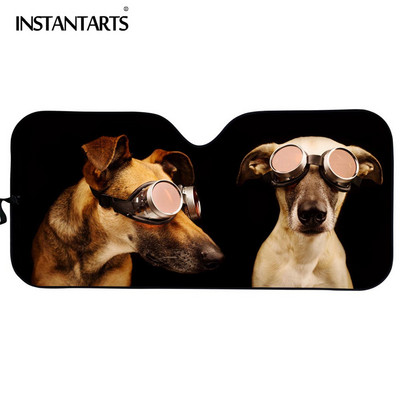 Beagle Dog 3D Animal Printing Mașină Parasolar Parasolar Câini amuzanți Cool Arătos Dimensiune mare Universal Auto Parbriz Parasolar Vânzări calde