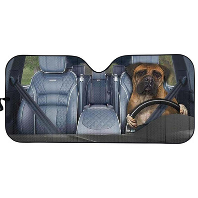 Beagle Dog 3D Animal Printing Mașină Parasolar Parasolar Câini amuzanți Cool Arătos Dimensiune mare Universal Auto Parbriz Parasolar Vânzări calde