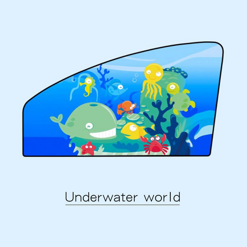 1 ΤΕΜ Μαγνητικό κάλυμμα ηλίου παραθύρου αυτοκινήτου Κουρτίνες Αυτόματη αλεξίπτωτο παραθύρων Περσίδες με μοτίβο ζώων Ρυθμιζόμενο αντηλιακό