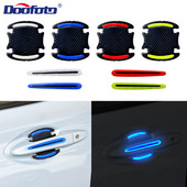 4 bucăți benzi reflectorizante pentru mașină autocolant pentru mașină din fibră de carbon pentru camion auto motor anti-zgârieturi autocolant de avertizare de siguranță accesorii auto