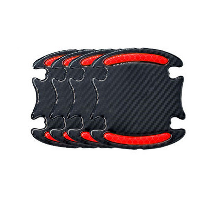 4 bucăți benzi reflectorizante pentru mașină autocolant pentru mașină din fibră de carbon pentru camion auto motor anti-zgârieturi autocolant de avertizare de siguranță accesorii auto