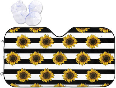 Fața de pisică cu ochi galbeni Parasolar auto pentru parbriz Blocuri pliabile Raze UV Păstrează vehiculul la rece Protejează interiorul