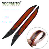 YCCPAUTO 2Pcs Защита на бронята Светлоотразителни ленти Карбонови влакна Предупредителен стикер за безопасност на каросерията Автоматична лента против надраскване