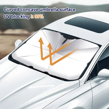 Сенник за предното стъкло на автомобила Слънцезащитен чадър Сгъваем автомобилен преден прозорец Сенник Покривало Топлоизолационна кърпа Автомобилен интериор