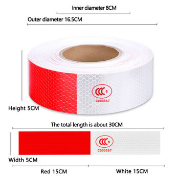 10 бр. Предупредителна лента за маркировка за безопасност Светлоотразителни стикери за камион Предупредителна лента за маркировка за безопасност Светлоотразителни стикери за кола