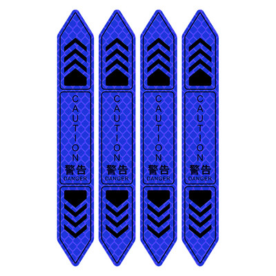 4 bucăți autocolante pentru ușile mașinii Marcaj de avertizare de siguranță DESCHIS ATENȚIE Bandă reflectorizantă înaltă Autocolant exterior pentru cască de motocicletă