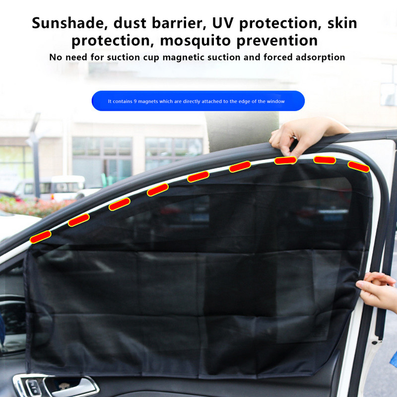 Magnetna sjenila za automobil, UV zaštita, zavjesa za automobil, sjenilo za sunce, bočni prozor, mreža za zaštitu od sunca, ljetna zaštitna folija za prozore