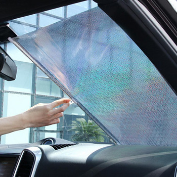 Универсална завеса за сенник за кола Заден страничен прозорец Предно задно предно стъкло Слънцезащитен блок Мига Черен капак Вендуза Аксесоари за автомобили