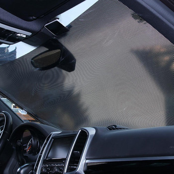 Универсална завеса за сенник за кола Заден страничен прозорец Предно задно предно стъкло Слънцезащитен блок Мига Черен капак Вендуза Аксесоари за автомобили