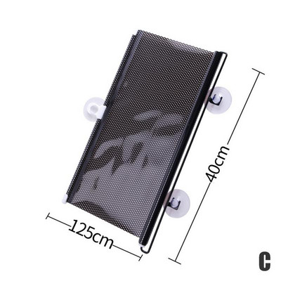 Umbrelă universală pentru mașină Perdele Geam lateral din spate Față Spate Parbriz Blocaj solar Clipește Capac negru Ventuză Accesorii pentru mașini