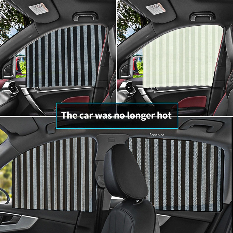 Parasolar pentru fereastră mașină Paravan magnetic pentru țânțari Protecție solară pentru mașină Plasă de izolare termică cu perdea magnetică Parasolar geam auto
