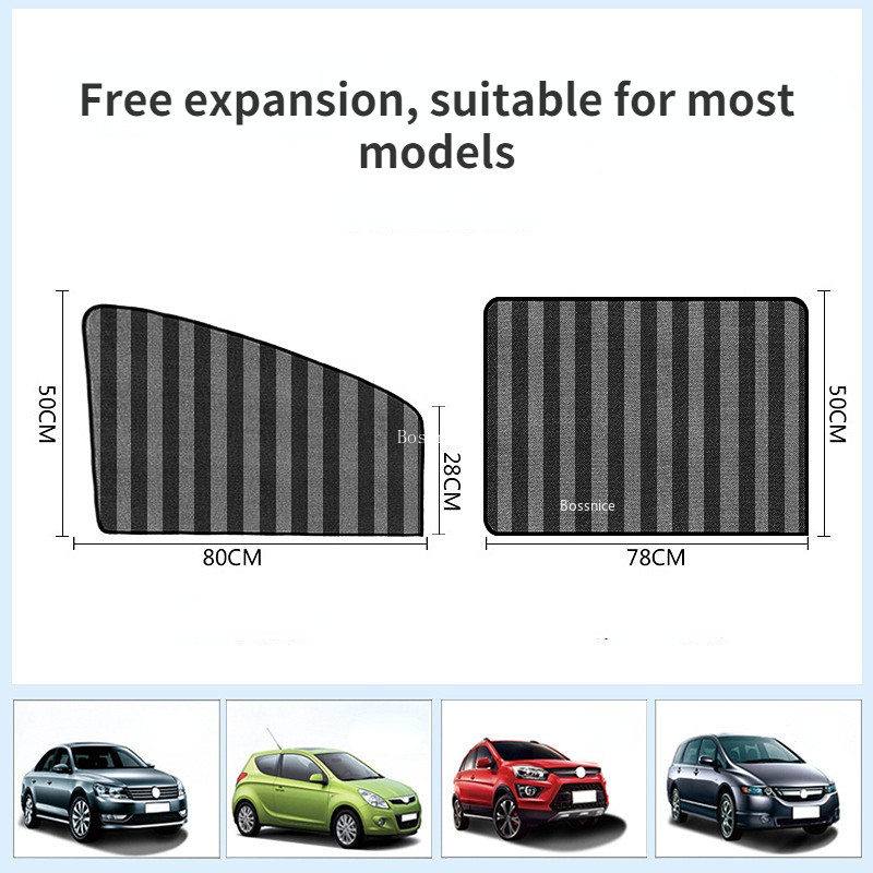 Parasolar pentru fereastră mașină Paravan magnetic pentru țânțari Protecție solară pentru mașină Plasă de izolare termică cu perdea magnetică Parasolar geam auto