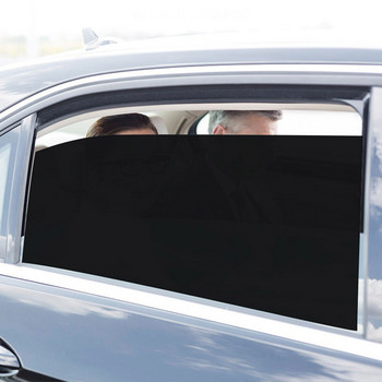 Оформление на автомобила PVC Черен Сенници за странични прозорци на кола Електростатичен слънцезащитен филм Стикери Покритие Автомобили Екстериорни аксесоари