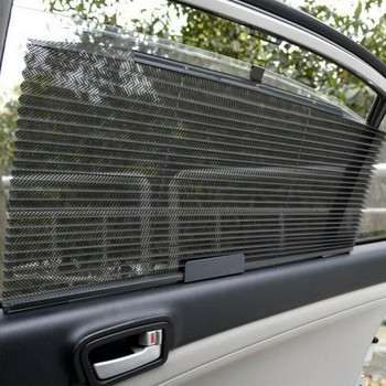 Сенник за завеси на страничните прозорци на автомобила Прибиращ се сгъваем капак за сенник за кола Слънцезащитни плисирани завеси Анти-Uv сенник за кола 46 см
