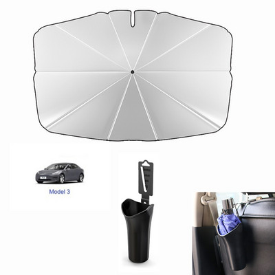 Ομπρέλα ηλίου παρμπρίζ αυτοκινήτου για Tesla Model 3/Y/X/S Series Ειδικό αντηλιακό ύφασμα αντηλιακής προστασίας και θερμομόνωσης