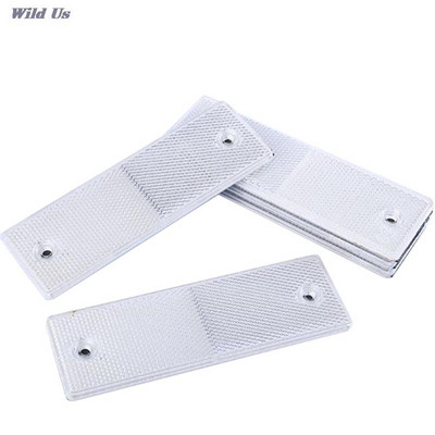 2 db piros/fehér/narancssárga teherautó motorkerékpár öntapadó téglalap műanyag fényvisszaverő fényvisszaverő figyelmeztető tábla matricák biztonsági tábla