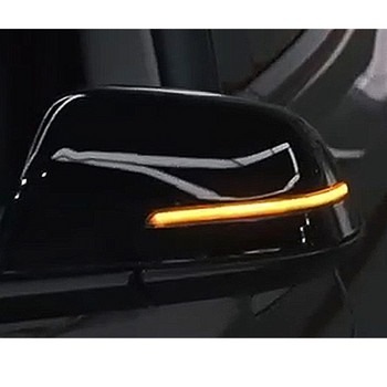 2 PCS Капак за огледало с LED светлинна лампа Капачка за задно виждане на автомобила Резервна щипка на корпуса на автомобилната част за Tesla Model 3 2017-2022
