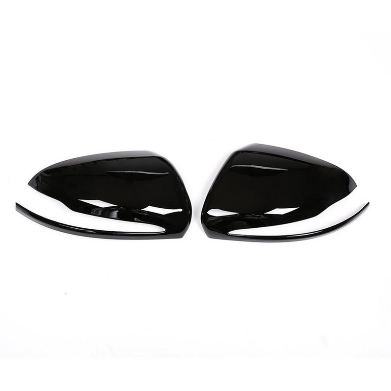 2vnt juodos ABS plastikinės automobilio galinio vaizdo veidrodžio dangtelio apdaila, skirta Mercedes Benz C w205 E W213 GLC-Class X253 S Class w222 priedas