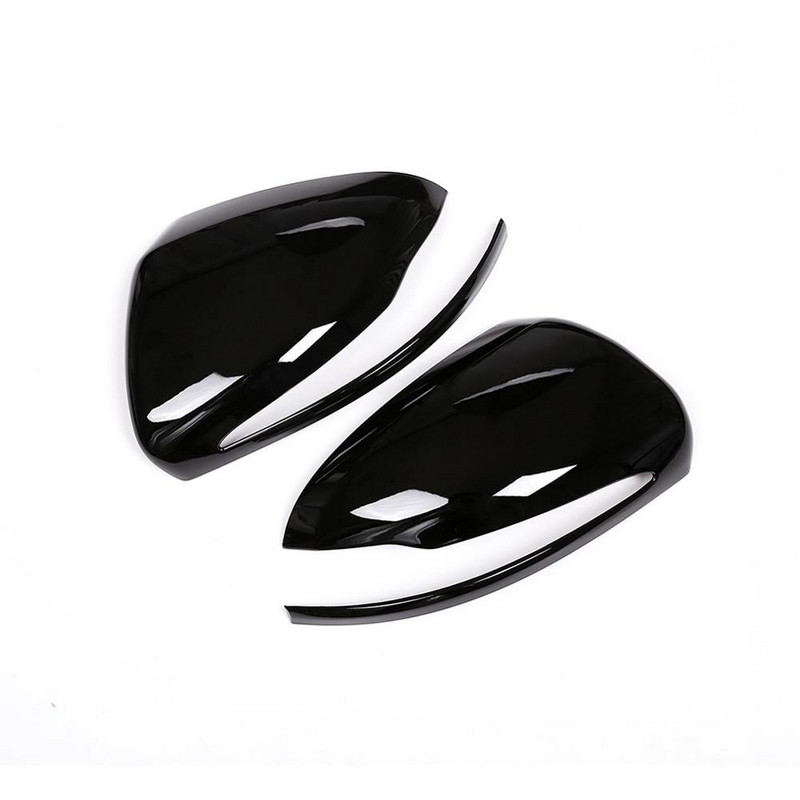 2vnt juodos ABS plastikinės automobilio galinio vaizdo veidrodžio dangtelio apdaila, skirta Mercedes Benz C w205 E W213 GLC-Class X253 S Class w222 priedas