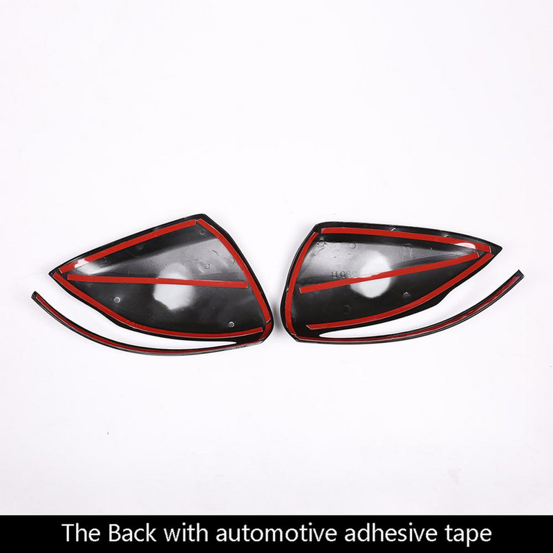 2vnt juodos ABS plastikinės automobilio galinio vaizdo veidrodžio dangtelio apdaila, skirta Mercedes Benz C w205 E W213 GLC-Class X253 S Class w222 priedas