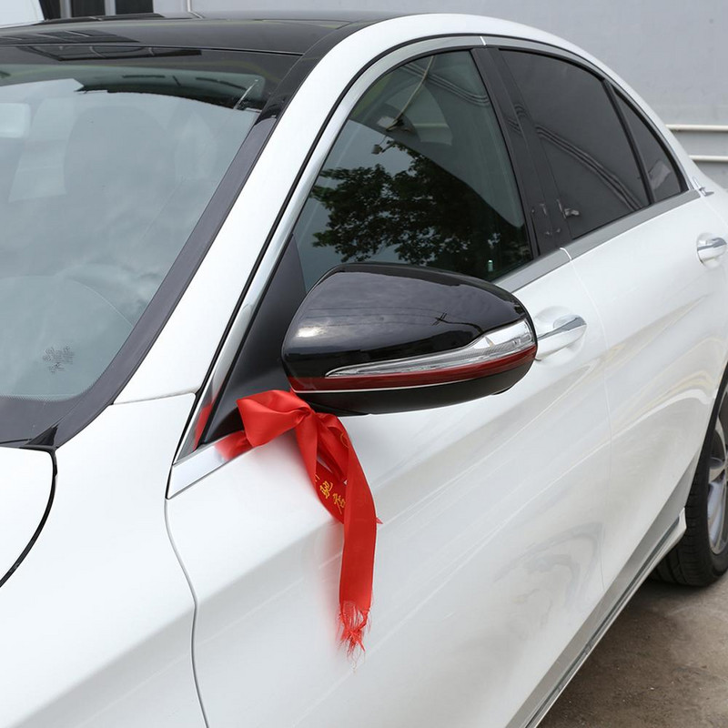 2 τμχ Κόκκινη άκρη Μαύρο ABS All Inclusive Κάλυμμα καπακιού εξωτερικού καθρέφτη οπισθοπορείας για Mercedes Benz Νέα CE Class S GLC Class Accessori