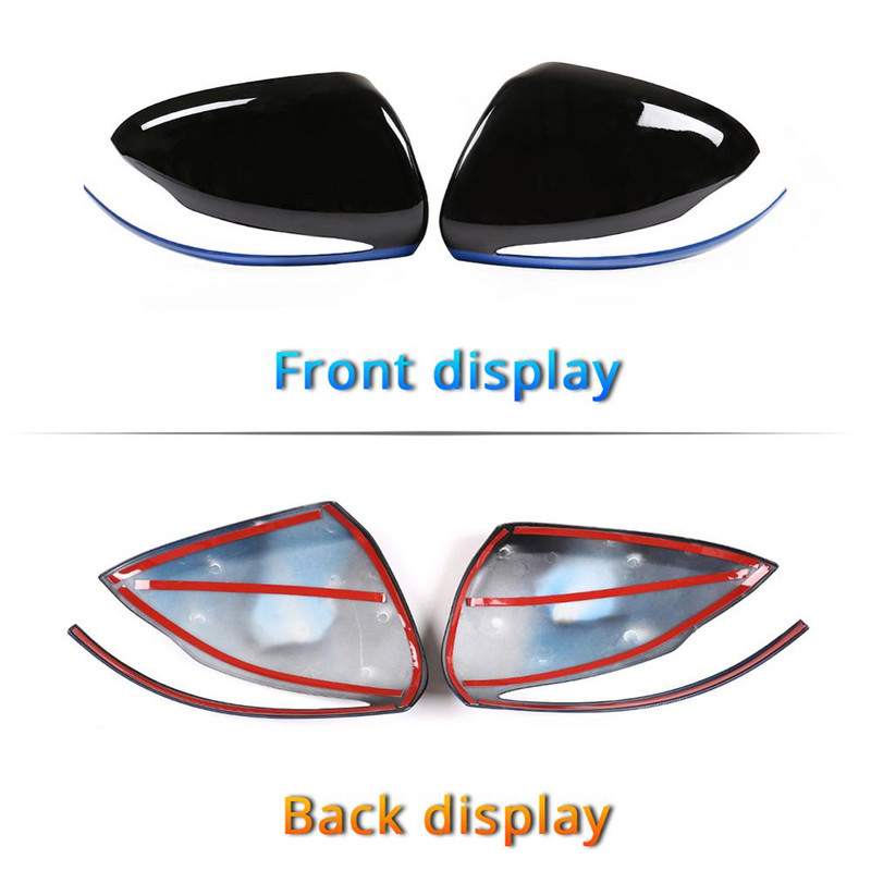 2 τμχ Μπλε άκρη Μαύρο ABS All Inclusive Κάλυμμα καλύμματος εξωτερικού καθρέφτη οπισθοπορείας για Mercedes Benz Νέο αξεσουάρ CE Class S GLC Class