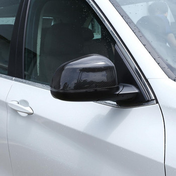 2 τμχ Κάλυμμα εξωτερικού καθρέπτη αυτοκινήτου από πραγματικές ίνες άνθρακα, κατάλληλο για αξεσουάρ BMW X5 2014-2019