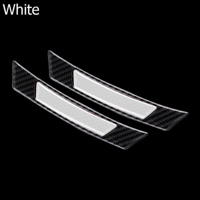 2 бр. Практична декорация Защитна лента против сблъсък Въглеродни влакна Автомобилен отразяващ стикер Предпазно колело Вежди