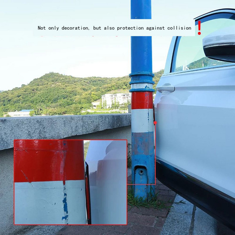 2 бр. Практична декорация Защитна лента против сблъсък Въглеродни влакна Автомобилен отразяващ стикер Предпазно колело Вежди