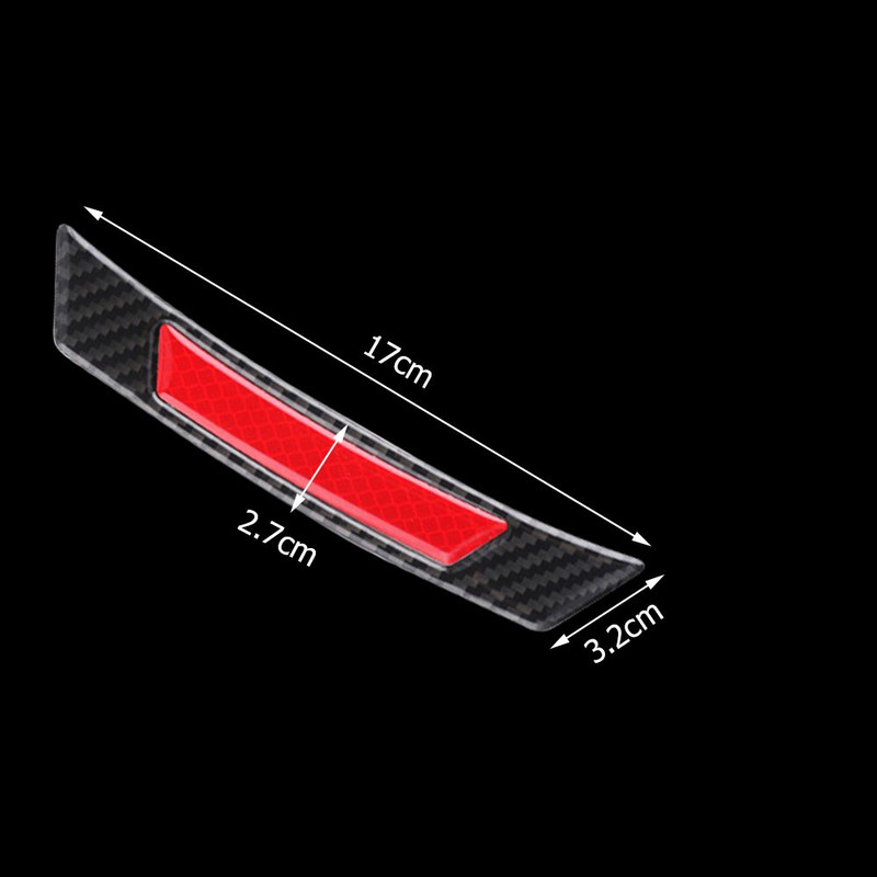 2 бр. Практична декорация Защитна лента против сблъсък Въглеродни влакна Автомобилен отразяващ стикер Предпазно колело Вежди