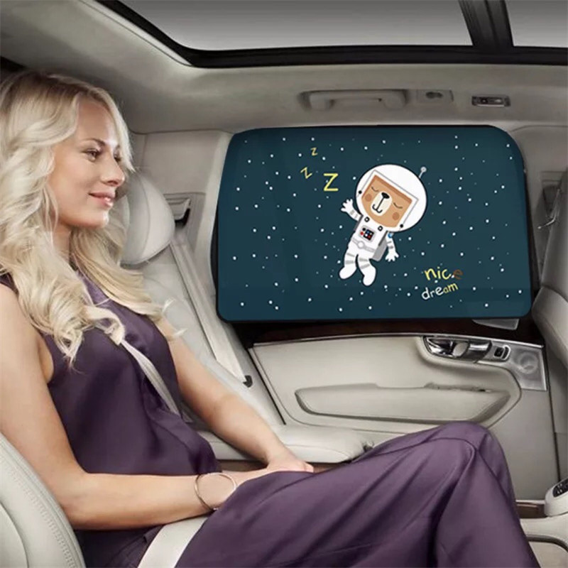 Rajzfilm Aranyos Spaceman oldalsó ablak napernyők szélvédő napernyő hátsó oldalsó autó ablak napernyőhuzat gyerekeknek