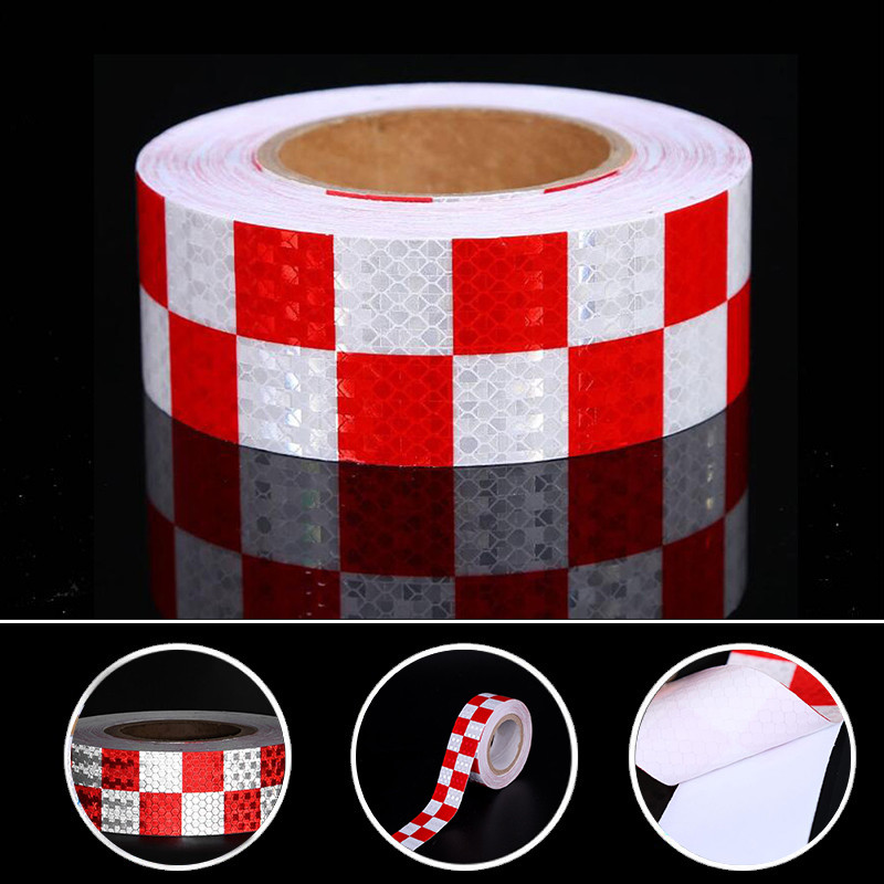 3m*5cm automobilska strelica rešetkasta reflektirajuća traka ukrasne trake Sigurnosna oznaka upozorenja Reflektirajuće naljepnice za vanjske dodatke automobila