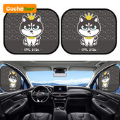 Umbrelă de soare pentru mașină, 2 buc, protecție UV, plasă, umbrelă de soare pentru fereastră, pastă electrostatică, accesorii pentru mașină în aer liber, perdea de desene animate pentru copii