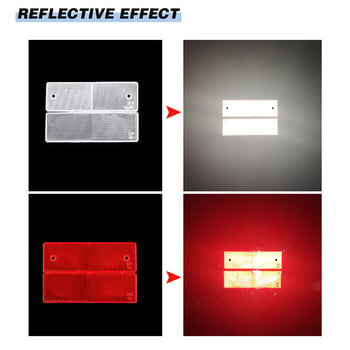 5 бр. Камион Ремарке Автомобил Правоъгълник Пластмасов отразяващ рефлектор Безопасност на работното място Нощна безопасност Предупредителна табела Стикер Знак за безопасност