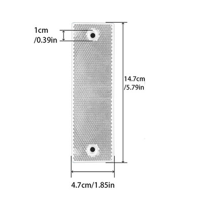 5 τμχ Ρυμουλκούμενο φορτηγού αυτοκινήτου Ορθογώνιο Πλαστικός ανακλαστικός ανακλαστήρας Ασφάλεια στο χώρο εργασίας Ασφάλεια Νυχτερινή ασφάλεια Προειδοποιητική πινακίδα Αυτοκόλλητο Πινακίδα ασφαλείας