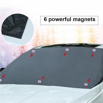 Магнитно покритие за предното стъкло на автомобила Покривало за автомобилен сенник Предното стъкло на автомобила Сняг Сенник Водоустойчиво покривало за кола 210*120 см