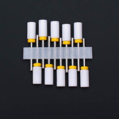 10 vnt Keraminių nagų grąžtų rinkinys Frezavimo pjaustytuvas elektriniam manikiūro antgaliui Flame Kukurūzų dildės pedikiūro mašinos poliravimo aksesuarai