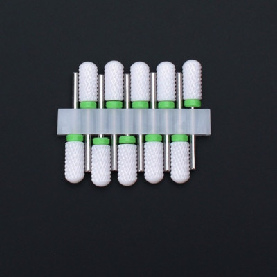 10 vnt Keraminių nagų grąžtų rinkinys Frezavimo pjaustytuvas elektriniam manikiūro antgaliui Flame Kukurūzų dildės pedikiūro mašinos poliravimo aksesuarai